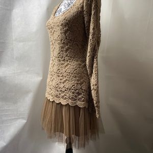 A’REVE dress in tan.